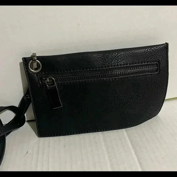 Handmade black PVC leather satchel handbag